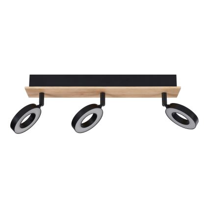 Eglo - LED Bodové svítidlo 3xLED/4,2W/230V černá/hnědá