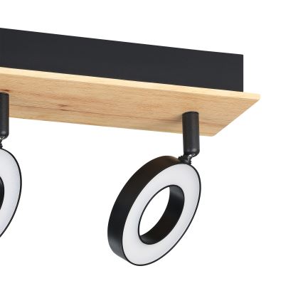 Eglo - LED Bodové svítidlo 3xLED/4,2W/230V černá/hnědá