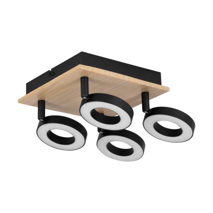 Eglo - LED Bodové svítidlo 4xLED/4,2W/230V černá/hnědá