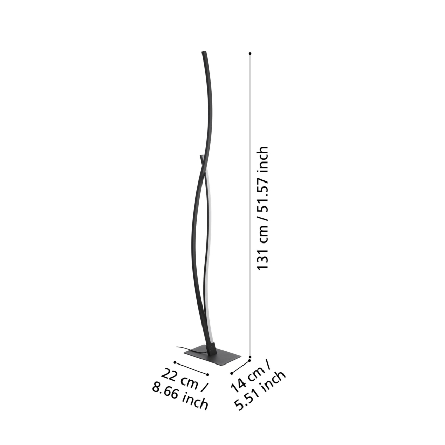 Eglo - LED Stojací lampa LED/20W/230V 4000K černá