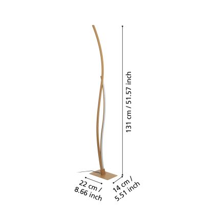 Eglo - LED Stojací lampa LED/20W/230V 4000K béžová