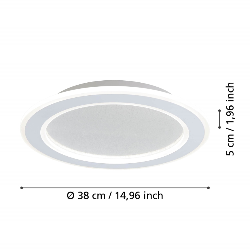 Eglo - LED Stmívatelné stropní svítidlo LED/20W/230V 2700-6500K bílá + dálkové ovládání