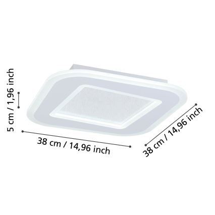 Eglo - LED Stmívatelné stropní svítidlo LED/20W/230V 2700-6500K bílá + dálkové ovládání