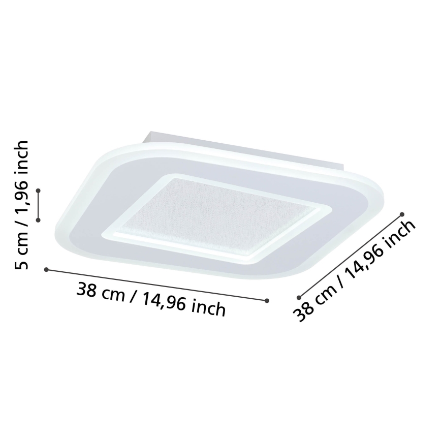 Eglo - LED Stmívatelné stropní svítidlo LED/20W/230V 2700-6500K bílá + dálkové ovládání