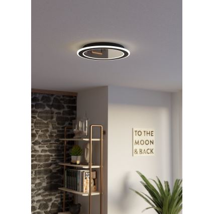 Eglo - LED Stmívatelné stropní svítidlo LED/20W/230V 2700-6500K černá + dálkové ovládání