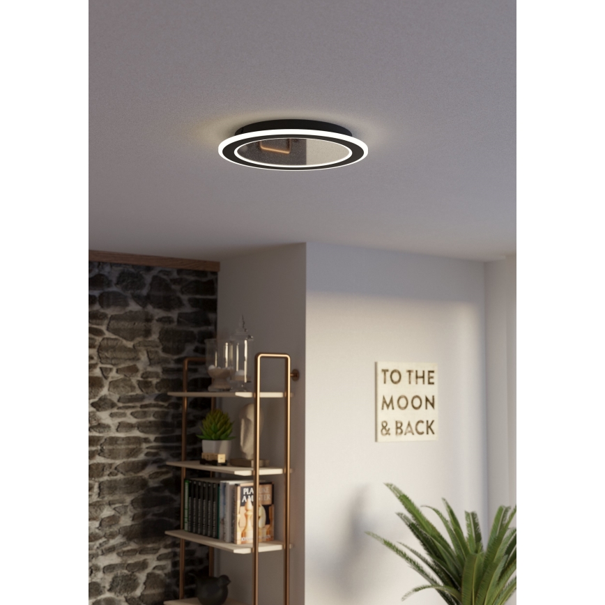 Eglo - LED Stmívatelné stropní svítidlo LED/20W/230V 2700-6500K černá + dálkové ovládání