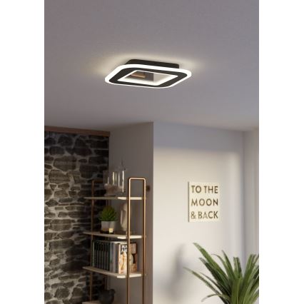 Eglo - LED Stmívatelné stropní svítidlo LED/20W/230V 2700-6500K černá + dálkové ovládání