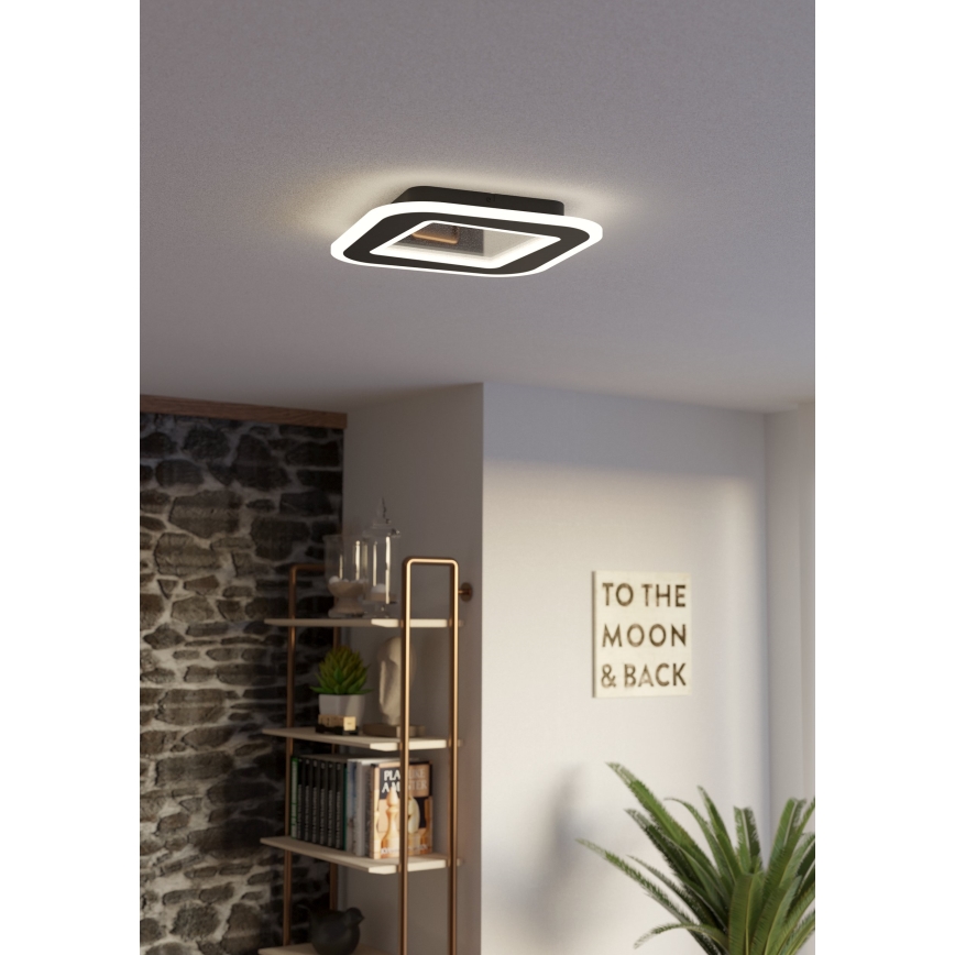 Eglo - LED Stmívatelné stropní svítidlo LED/20W/230V 2700-6500K černá + dálkové ovládání
