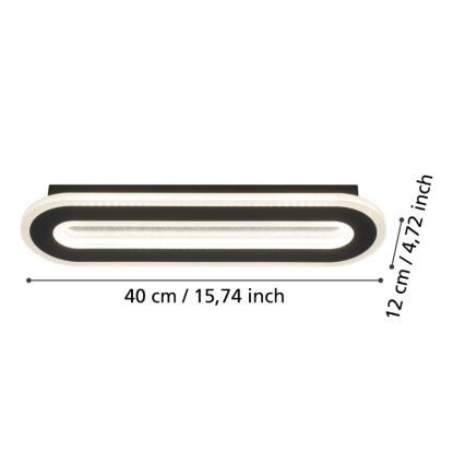 Eglo - LED Nástěnné svítidlo LED/12W/230V 4000K černá