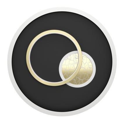 Eglo - LED Stropní svítidlo LED/14W/230V + LED/8,5W pr. 38 cm černá/zlatá