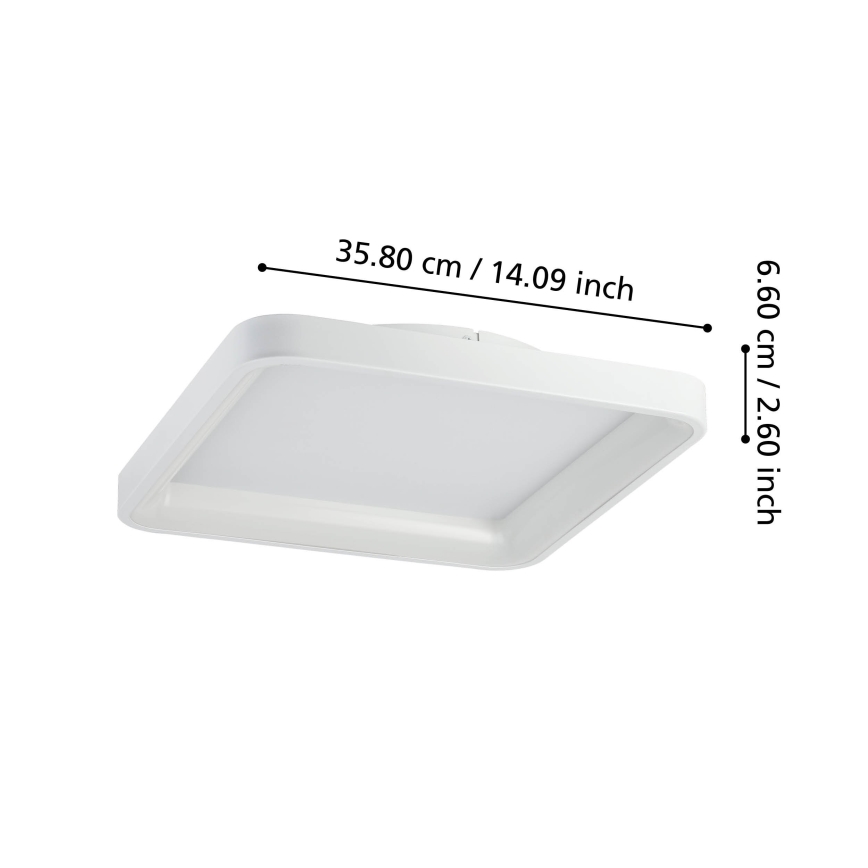 Eglo - LED Stmívatené stropní svítidlo LORETELLO LED/12W/230V bílá + dálkové ovládání