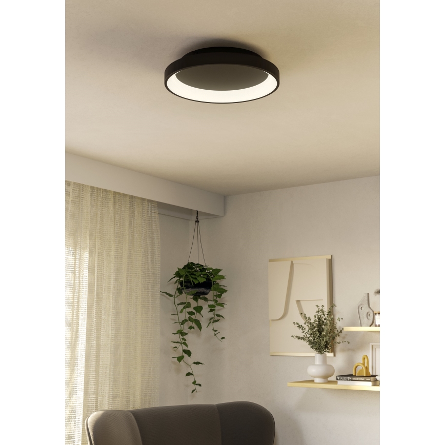 Eglo - LED Stmívatelné stropní svítidlo LED/12W/230V 2700-6500K černá + dálkové ovládání