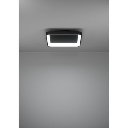 Eglo - LED Stmívatené stropní svítidlo LED/12W/230V 2700-6500K černá + dálkové ovládání