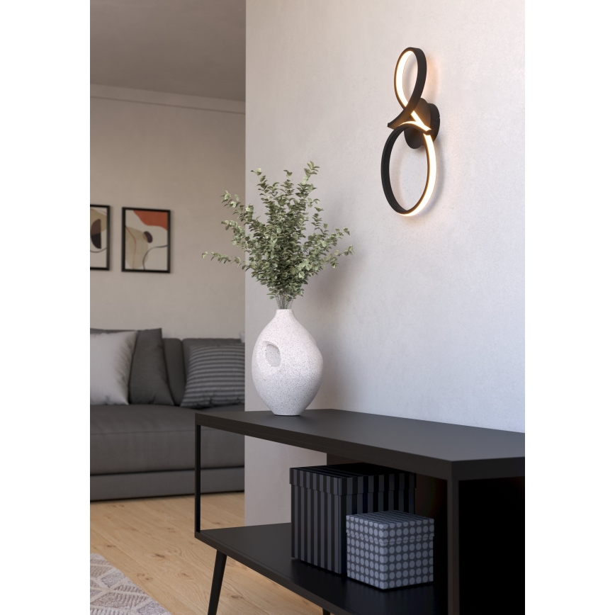 Eglo - LED Nástěnné svítidlo LED/11,4W/230V 3000K černá
