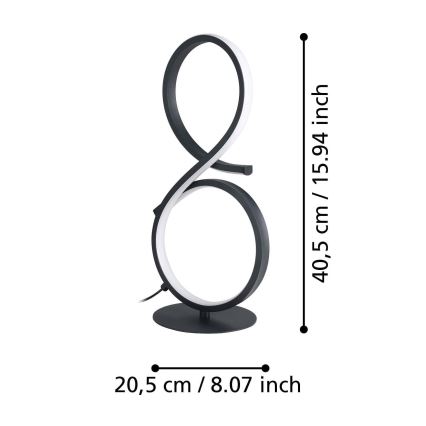 Eglo - LED Stolní lampa LED/11,4W/230V 3000K černá