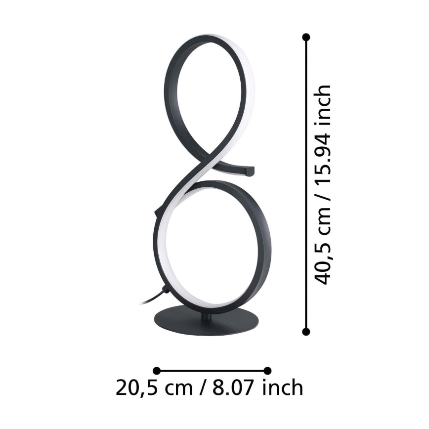 Eglo - LED Stolní lampa LED/11,4W/230V 3000K černá