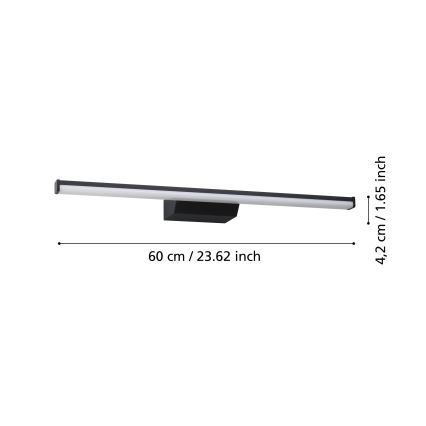 Eglo - LED RGBW Stmívatelné koupelnové osvětlení zrcadla LED/12W/230V 2700-6500K IP44 černá