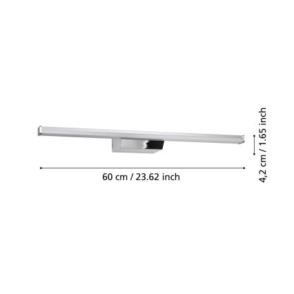 Eglo - LED RGBW Stmívatelné koupelnové osvětlení zrcadla LED/12W/230V 2700-6500K IP44 matný chrom