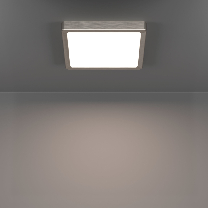 Eglo - LED Stropní svítidlo LED/10,5W/230V 2700/4000/6500K 22x22 cm matný chrom