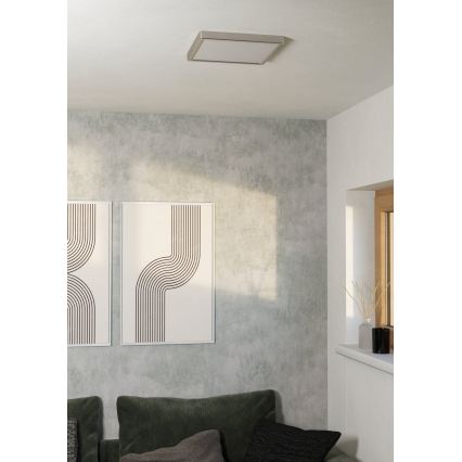 Eglo - LED Stropní svítidlo LED/13W/230V 2700/4000/6500K 29x29 cm matný chrom
