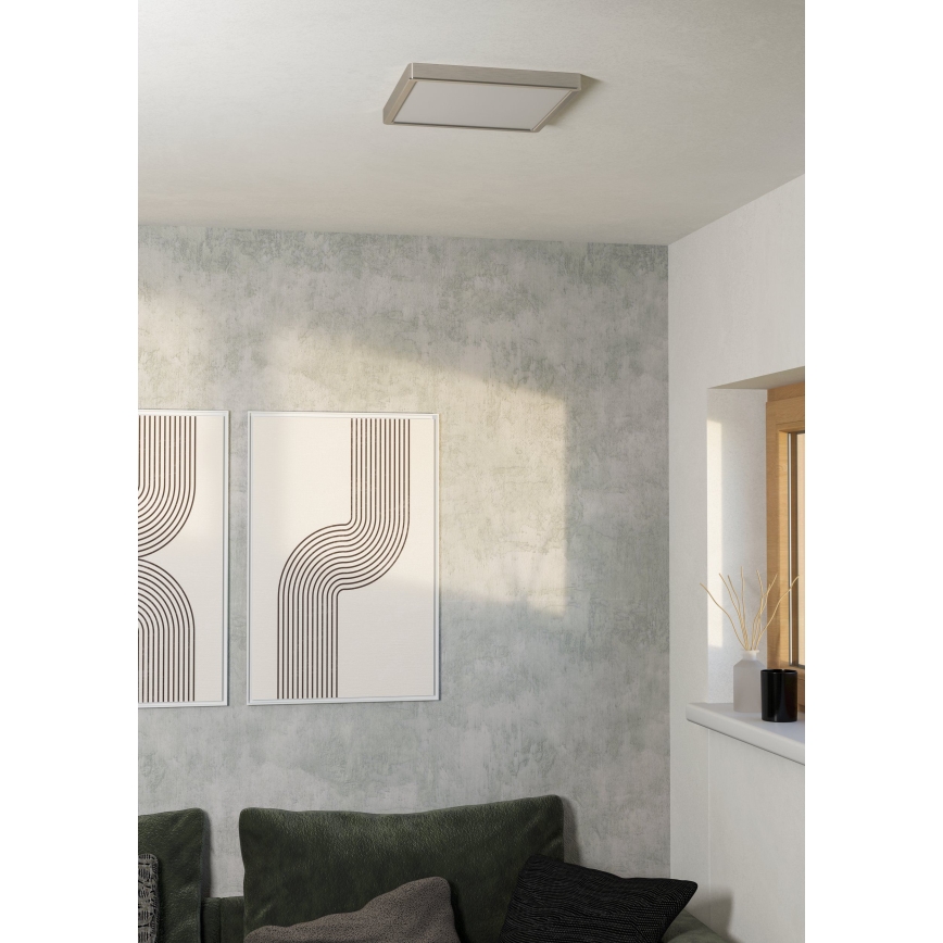 Eglo - LED Stropní svítidlo LED/13W/230V 2700/4000/6500K 29x29 cm matný chrom