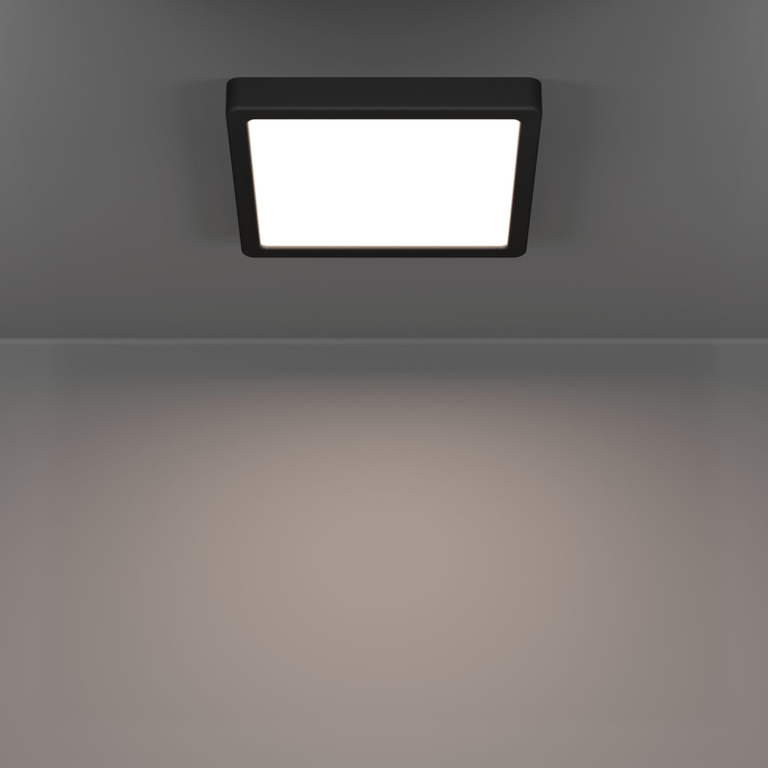 Eglo - LED Koupelnové stropní svítidlo LED/10,5W/230V 22x22 cm IP44 černá