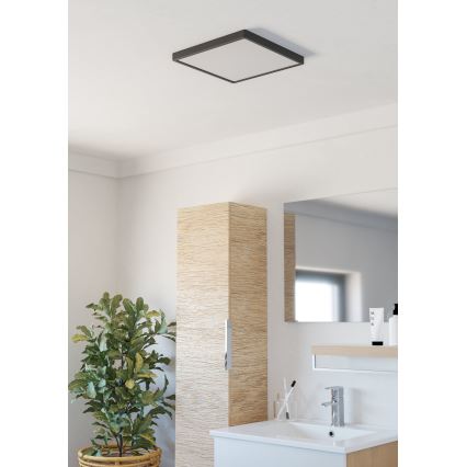 Eglo - LED Koupelnové stropní svítidlo LED/13W/230V 29x29 cm IP44 černá