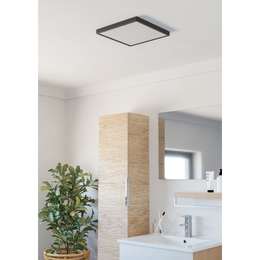 Eglo - LED Koupelnové stropní svítidlo LED/13W/230V 29x29 cm IP44 černá