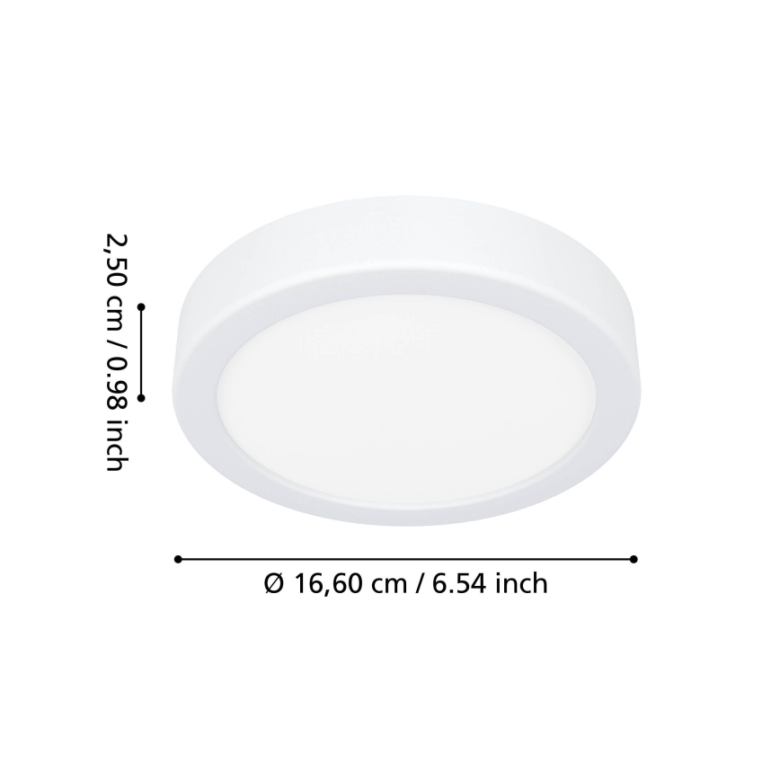 Eglo - LED Koupelnové stropní svítidlo LED/7,5W/230V pr. 16,6 cm IP44 bílá