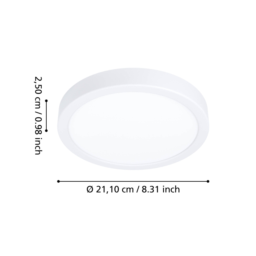 Eglo - LED Koupelnové stropní svítidlo LED/11,5W/230V pr. 21,1 cm IP44 bílá