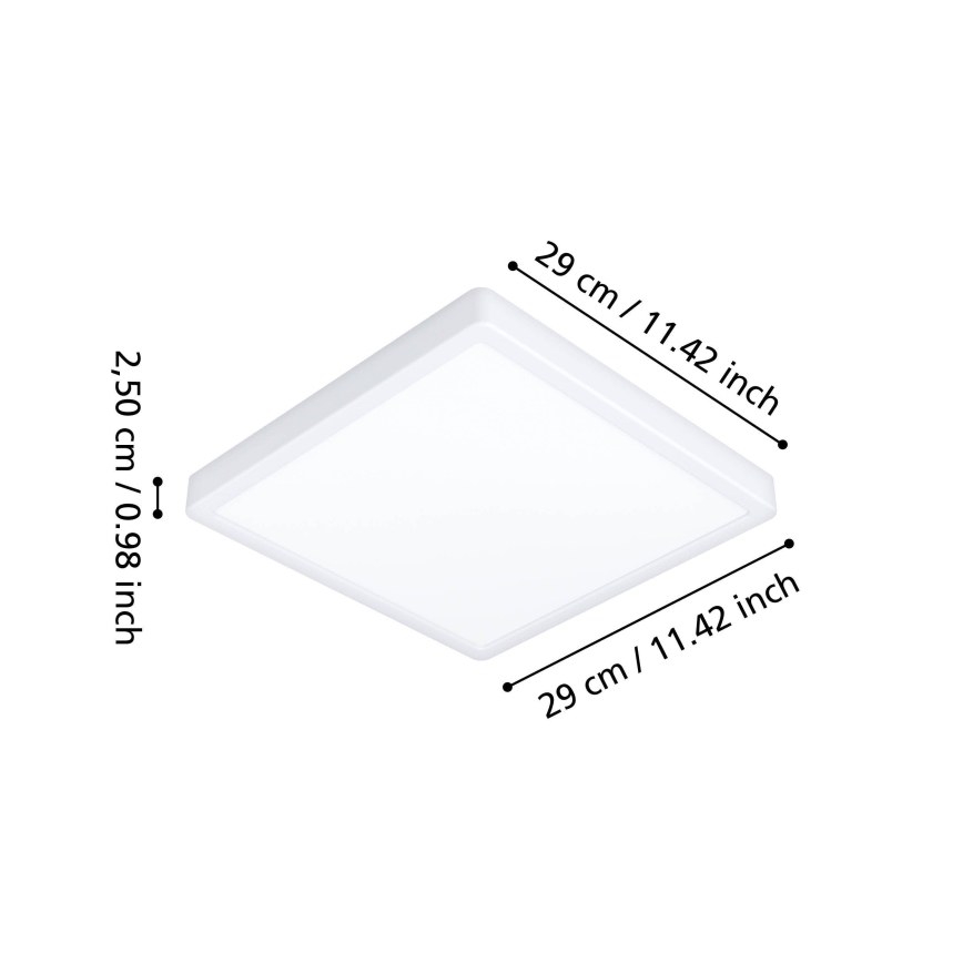 Eglo - LED Koupelnové stropní svítidlo LED/13W/230V 29x29 cm IP44 bílá