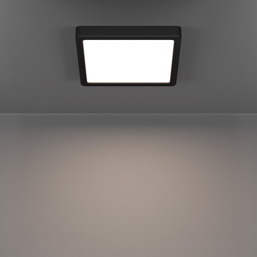 Eglo - LED RGBW Stmívatelné koupelnové stropní svítidlo LED/10,5W/230V 2700-6500K 22x22 cm IP44 černá