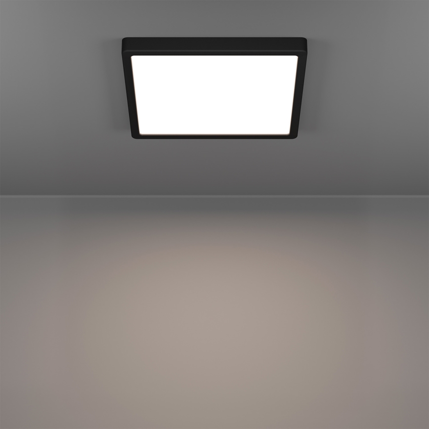 Eglo - LED RGBW Stmívatelné koupelnové stropní svítidlo LED/13,5W/230V 2700-6500K 29,5x29,5 cm IP44 černá