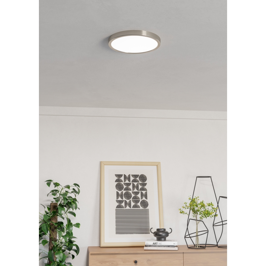 Eglo - LED RGBW Stmívatelné koupelnové stropní svítidlo LED/14,3W/230V 2700-6500K pr. 27,8 cm IP44 matný chrom