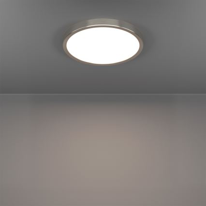 Eglo - LED RGBW Stmívatelné koupelnové stropní svítidlo LED/14,3W/230V 2700-6500K pr. 27,8 cm IP44 matný chrom