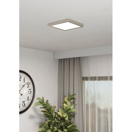 Eglo - LED RGBW Stmívatelné koupelnové stropní svítidlo LED/10,5W/230V 2700-6500K 22x22 cm IP44 matný chrom