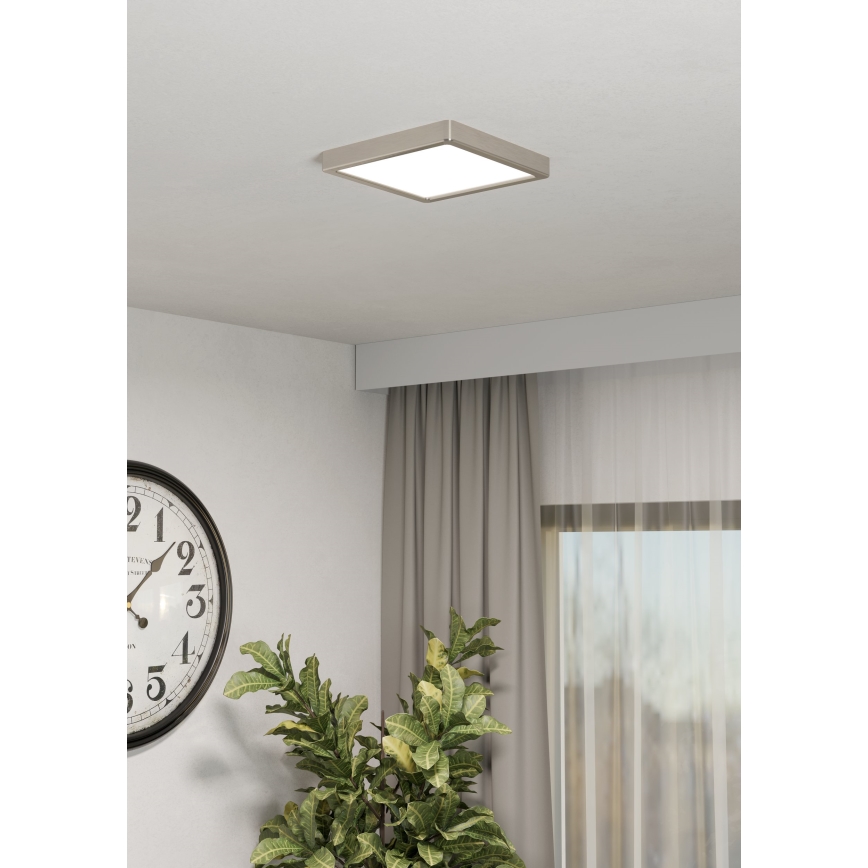 Eglo - LED RGBW Stmívatelné koupelnové stropní svítidlo LED/10,5W/230V 2700-6500K 22x22 cm IP44 matný chrom