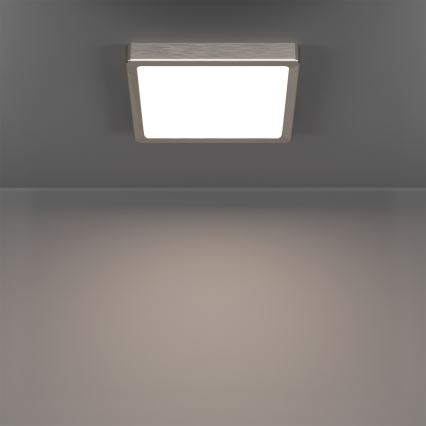 Eglo - LED RGBW Stmívatelné koupelnové stropní svítidlo LED/10,5W/230V 2700-6500K 22x22 cm IP44 matný chrom