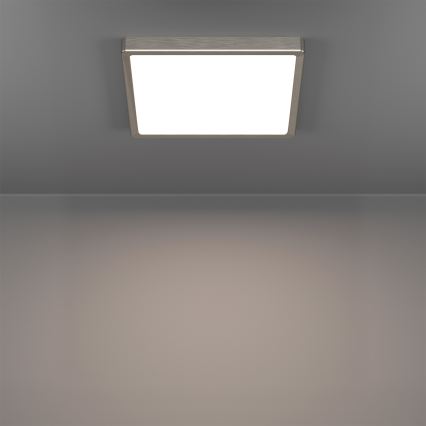 Eglo - LED RGBW Stmívatelné koupelnové stropní svítidlo LED/13,5W/230V 2700-6500K 29,5x29,5 cm IP44 matný chrom