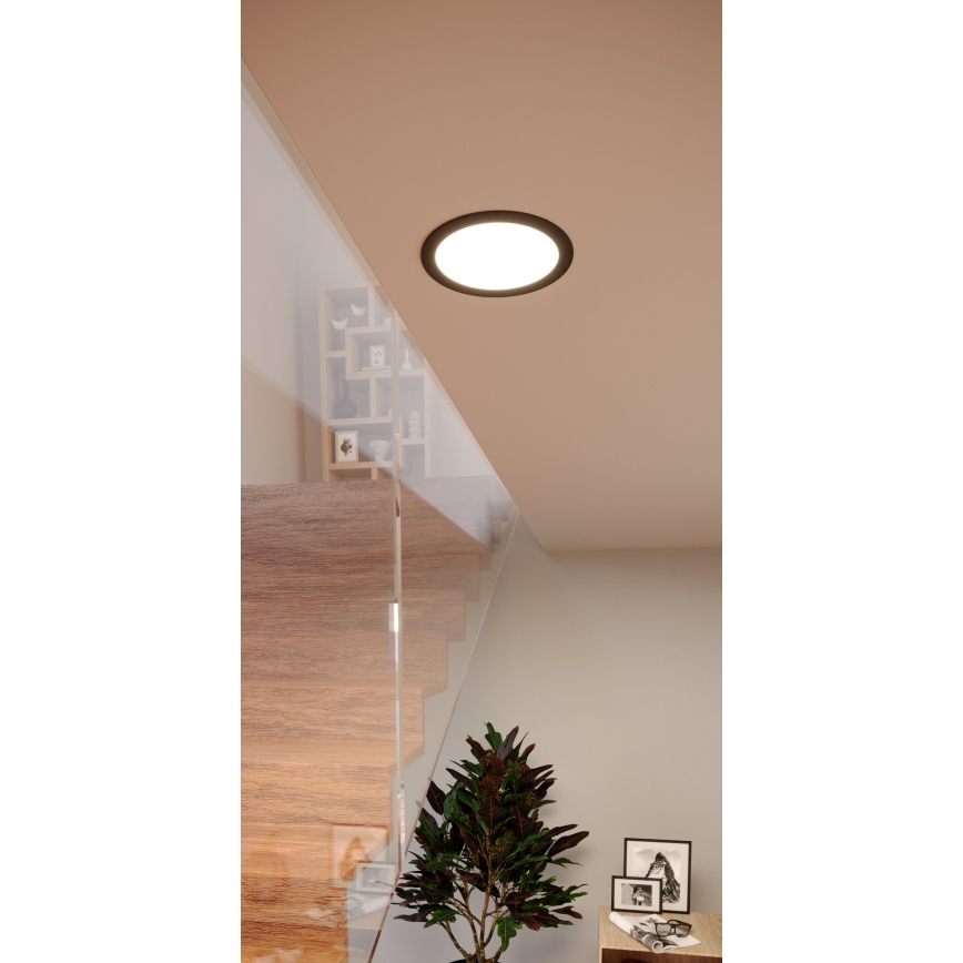 Eglo - LED Podhledové svítidlo LED/10,5W/230V 2700/4000/6500K pr. 16,8 cm černá