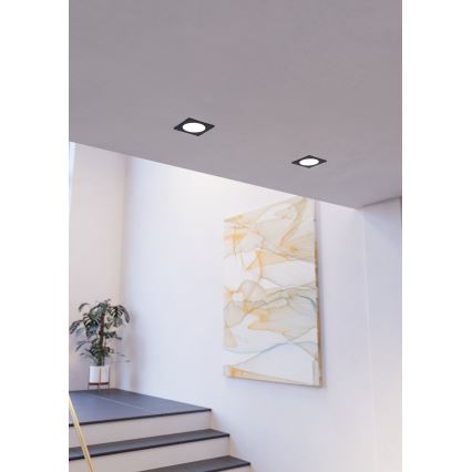 Eglo - LED Podhledové svítidlo LED/18,5W/230V 2700/4000/6500K 21,6x21,6 cm černá