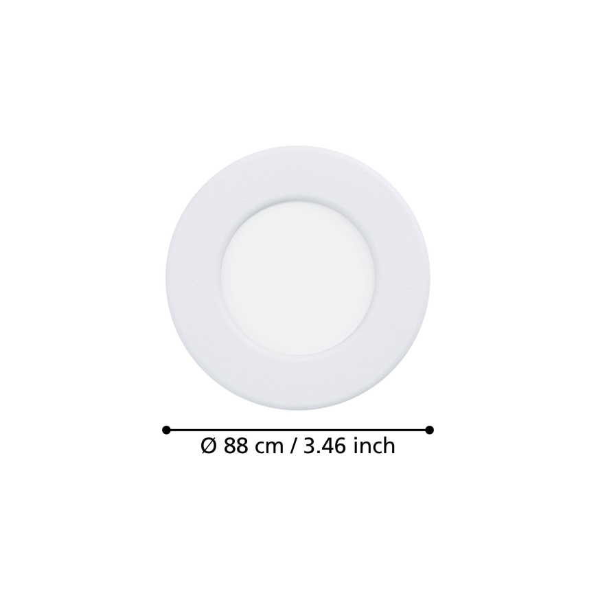 Eglo - LED Podhledové svítidlo LED/3,7W/230V 2700/4000/6500K pr. 8,8 cm bílá