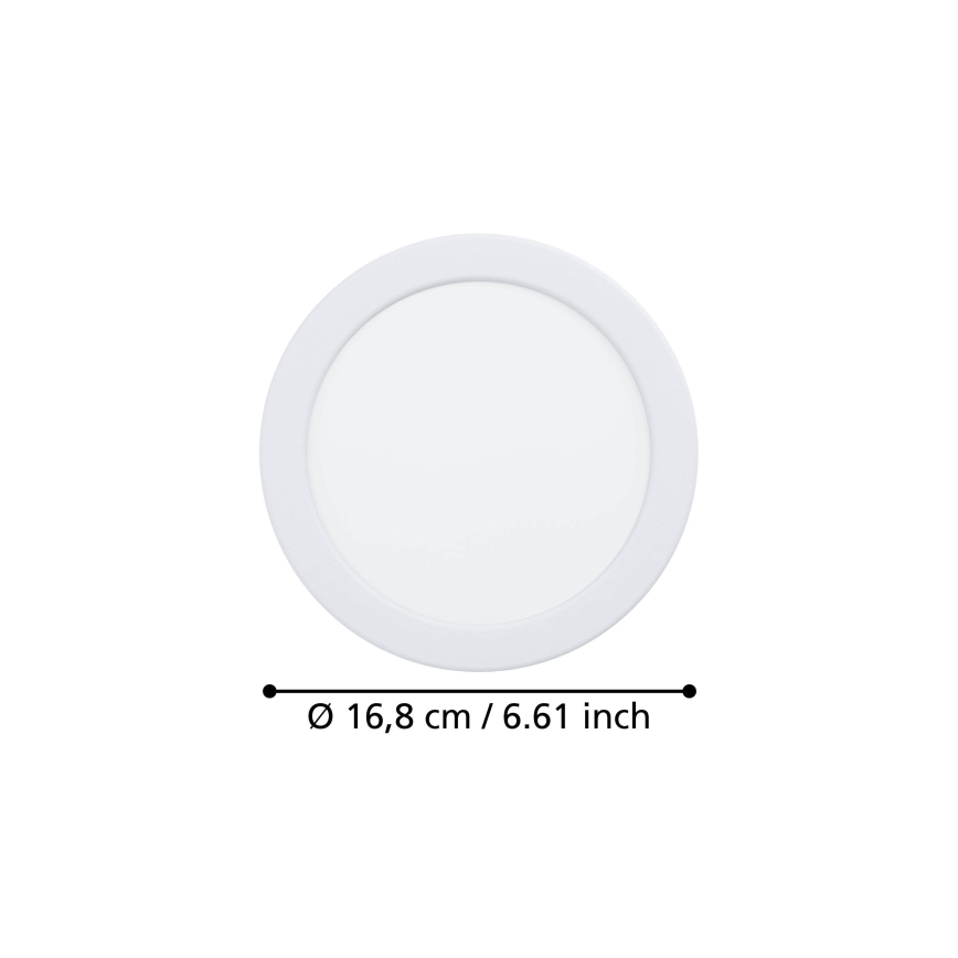 Eglo - LED Podhledové svítidlo LED/10,5W/230V 2700/4000/6500K pr. 16,8 cm bílá