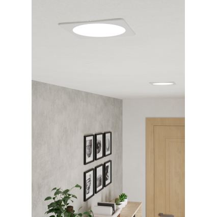 Eglo - LED Podhledové svítidlo LED/10,5W/230V 2700/4000/6500K 16,6x16,6 cm bílá