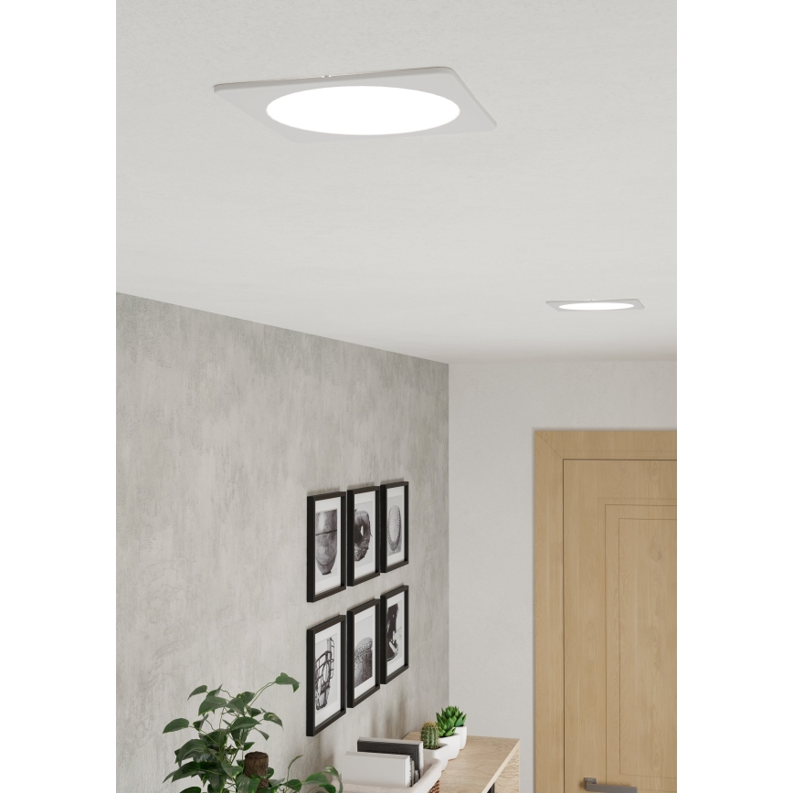 Eglo - LED Podhledové svítidlo LED/10,5W/230V 2700/4000/6500K 16,6x16,6 cm bílá