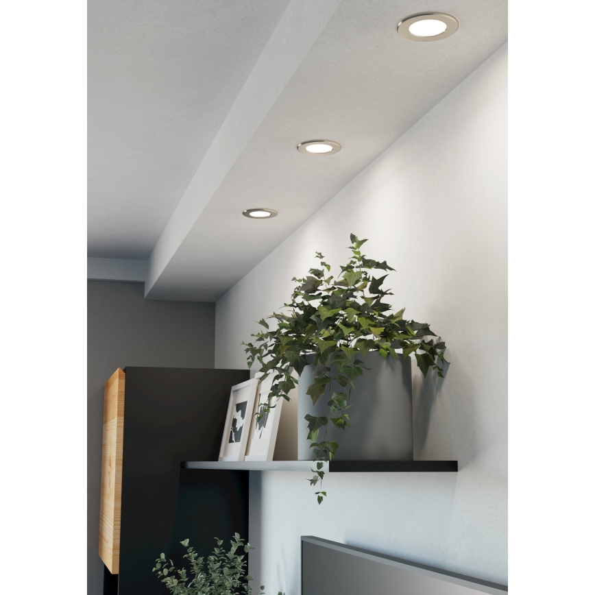 Eglo - LED Podhledové svítidlo LED/3,7W/230V 2700/4000/6500K pr. 8,8 cm matný chrom