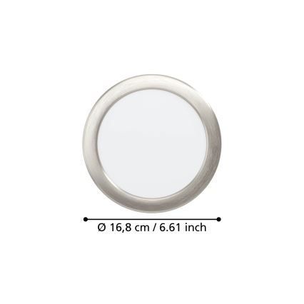 Eglo - LED Podhledové svítidlo LED/10,5W/230V 2700/4000/6500K pr. 16,8 cm matný chrom