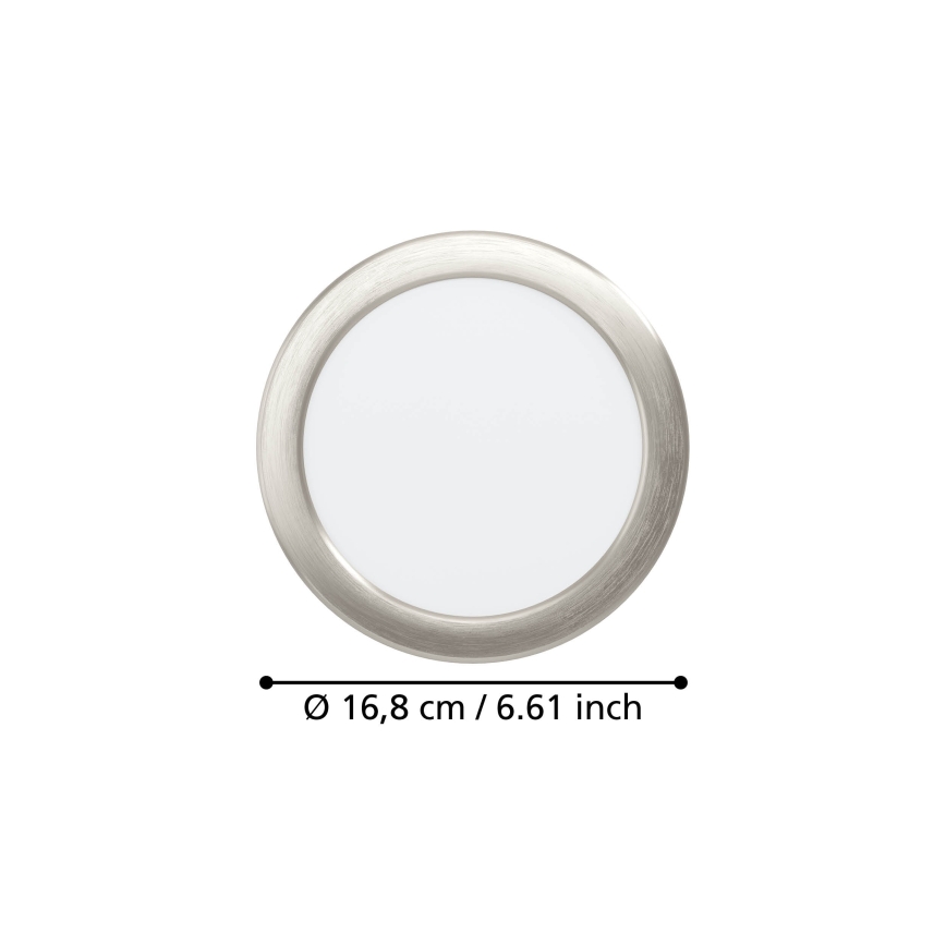 Eglo - LED Podhledové svítidlo LED/10,5W/230V 2700/4000/6500K pr. 16,8 cm matný chrom
