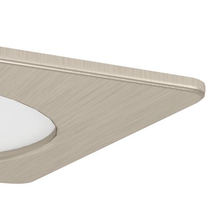Eglo - LED Podhledové svítidlo LED/6,3W/230V 2700/4000/6500K 11,9x11,9 cm matný chrom