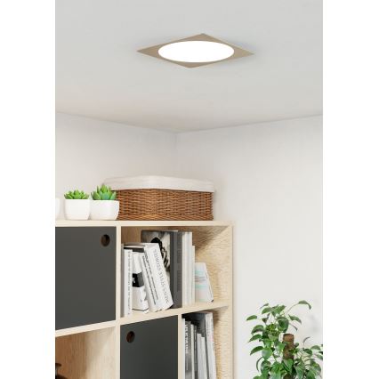 Eglo - LED Podhledové svítidlo LED/18,5W/230V 2700/4000/6500K 21,6x21,6 cm matný chrom